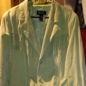 Denim & Company suede leather jacket 2X